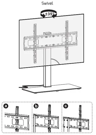 THOR 28012T Universal Swivel Tabletop TV Stand - compatibility 8