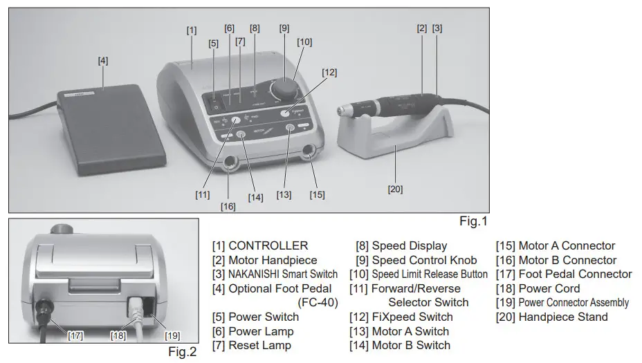 NAKANISHI Espert 500 Electric Micromotor - Figure 3