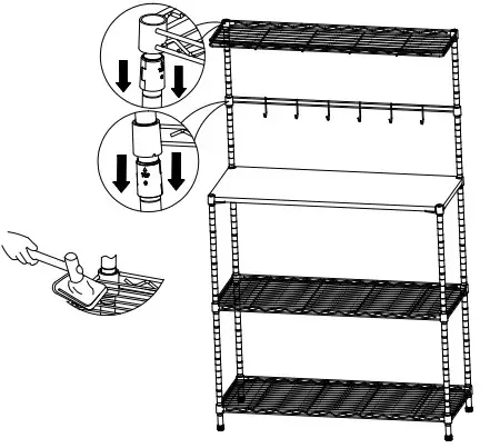 kogan OVCARLSBKTA Ovela Carlsbad Kitchen Shelving Unit -step 6