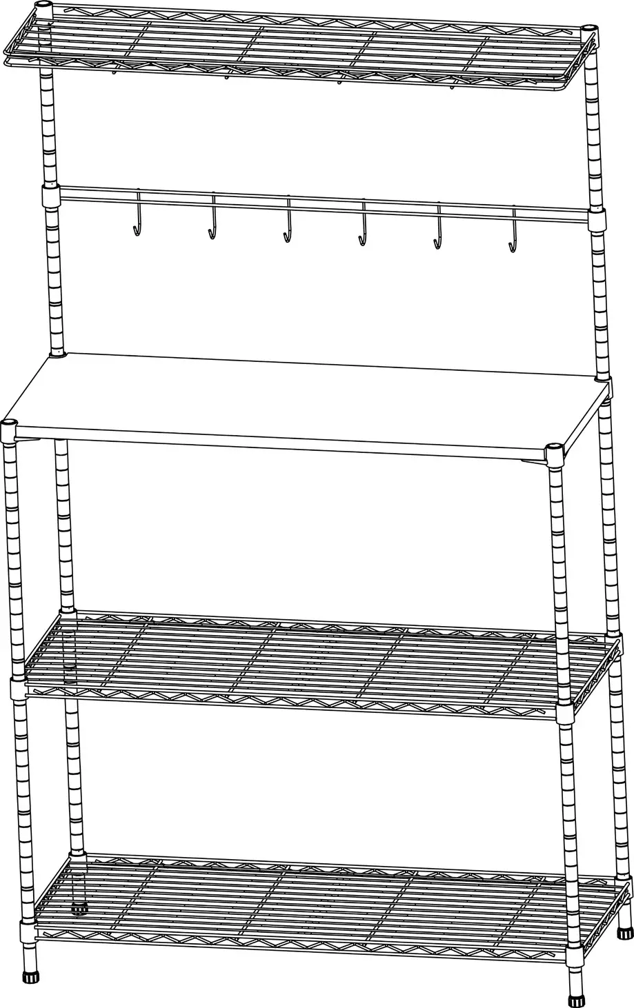 kogan OVCARLSBKTA Ovela Carlsbad Kitchen Shelving Unit