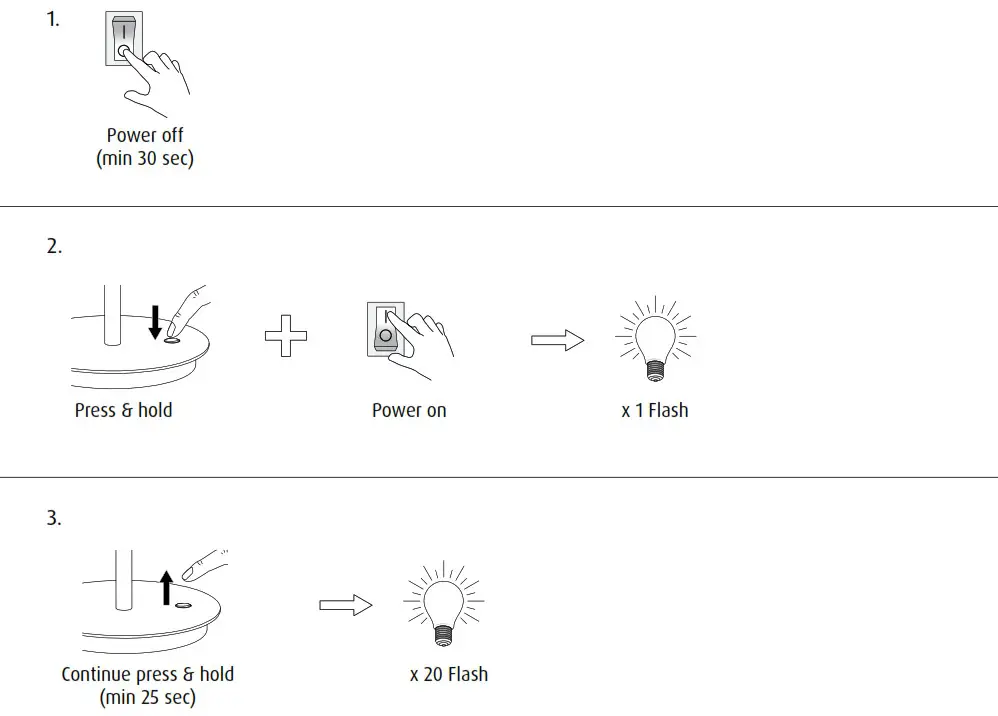 louis poulsen Keglen 175 Table Pin - Restore factory default settings 1