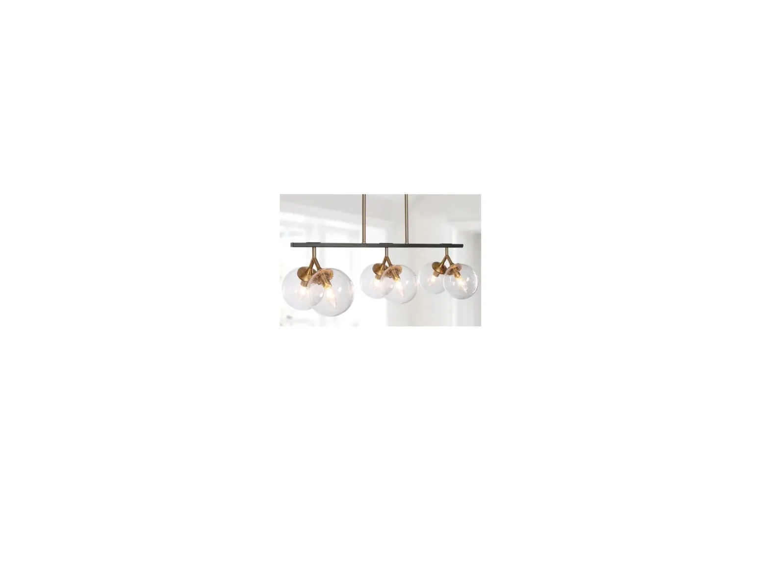 Uolfin 5069584 Gold Modern Contemporary Seeded Glass Linear Pendant Light Instruction Manual