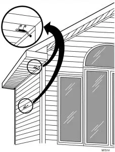 Typical locations for outdoor sensor.