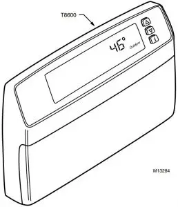 Outdoor temperature display on the thermostat