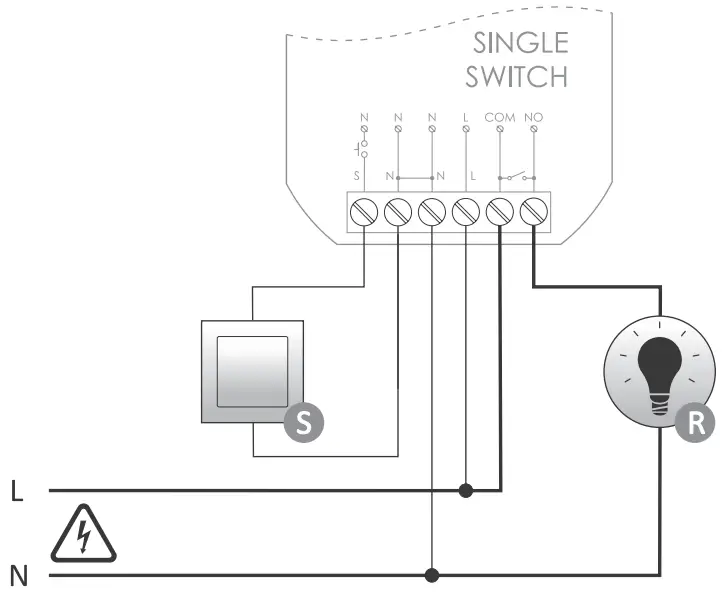 FOX Wi-R1S1P-P Single Switch 1-Channel Relay Module - fig 1