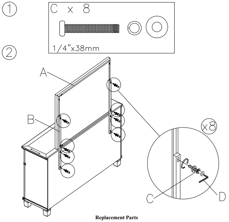 ASHLEY B772 36 Furniture Russelyn Bedroom Mirror - FIG1