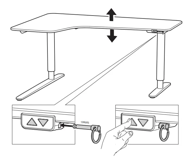 IKEA BEKANT Desk Black Stained Ash Veneer