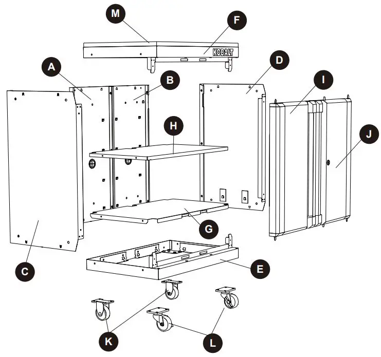 KOBALT 19002 28-In 2-Door Base Cabinet-FIG3