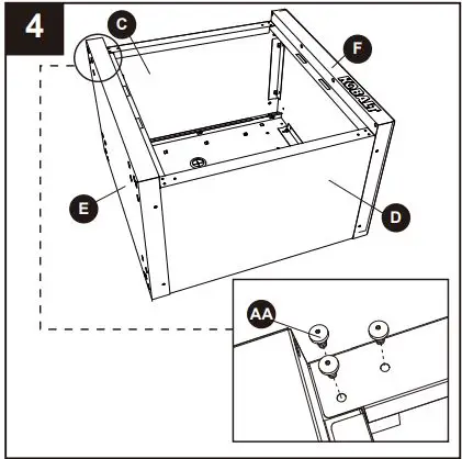 KOBALT 19002 28-In 2-Door Base Cabinet-FIG8