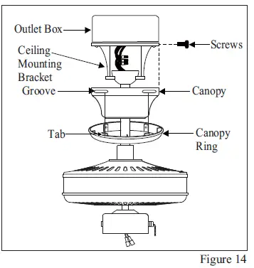 Hampton Bay CF-004 52 in ceiling fan fig-14