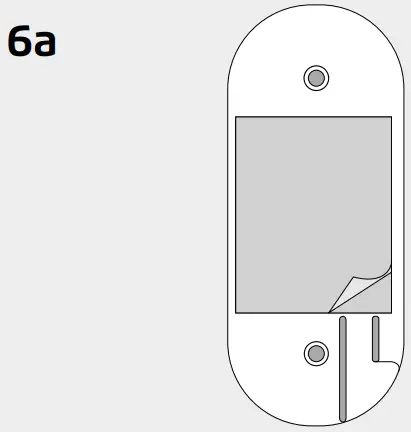 Securing push button with double-sided tape