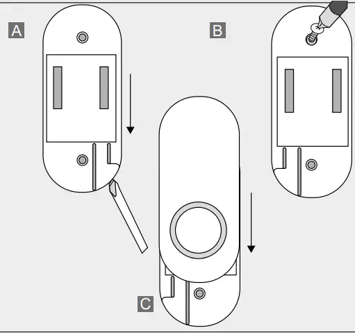 Securing push button with screws