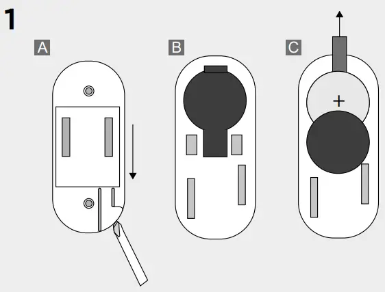 Remove battery strip from push button