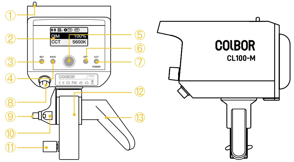 COLBOR CL100 M LED Video Light - Product