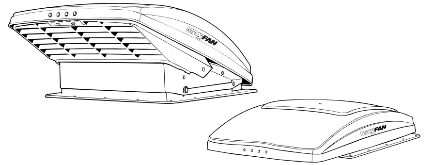 MAXXAIR 6200KI Maxxfan Deluxe Series All-In-One RV Vent Shield and Fan