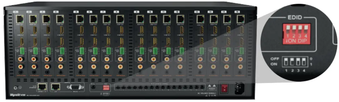 WyreStorm MX-1010-H2XC Custom 4K HDR Video Matrix with Audio Matrix & DSP EDID Settings
