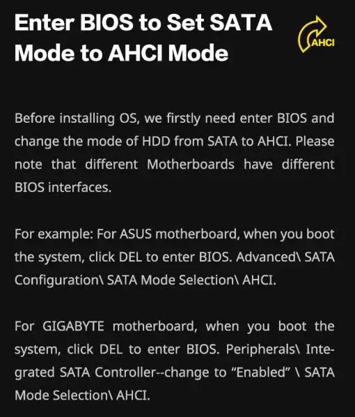 DREVO SSD - Enter Bios to set SATA Mode