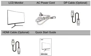 acer E12 Series EI342CKR FreeSync Curved-Package