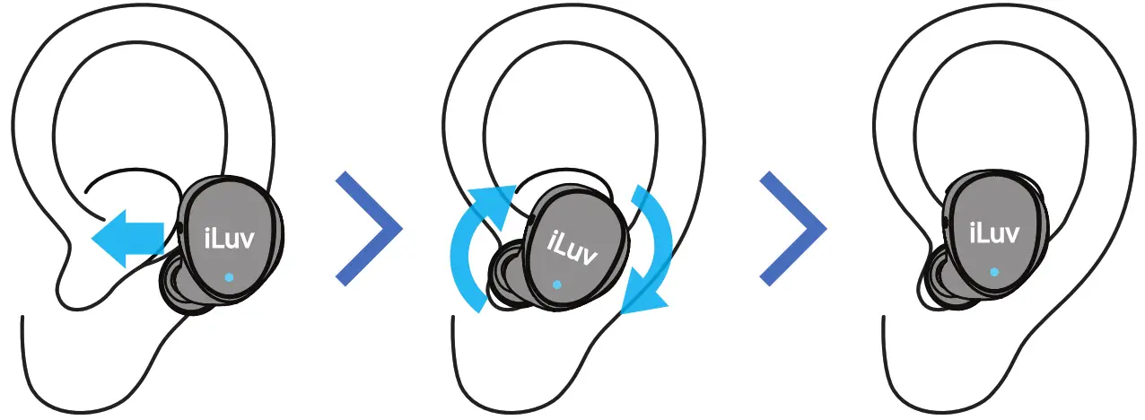 TB200 Buttonless True Wireless Stereo Earbuds with Charging Case - different sizes of ear tips