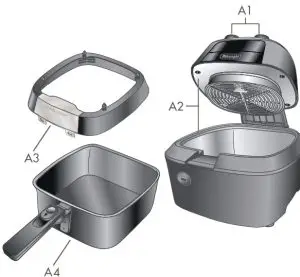 DeLonghi FH2133 Rapid Crisp Air Fryer - IN THE BOX