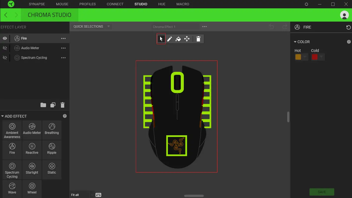 Remove a Chroma effect on Razer Synapse 3