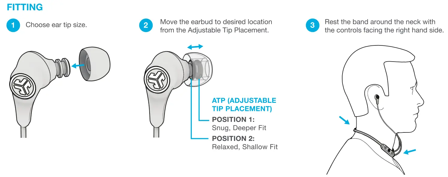 JLab JBuds Band Earbuds fitting