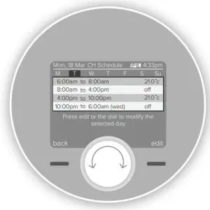 ideal HEATING 222142 Halo Combi Wi Fi-SCHEDULES