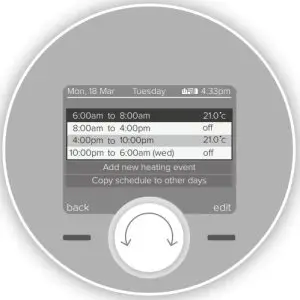 ideal HEATING 222142 Halo Combi Wi Fi-SCHEDULES1