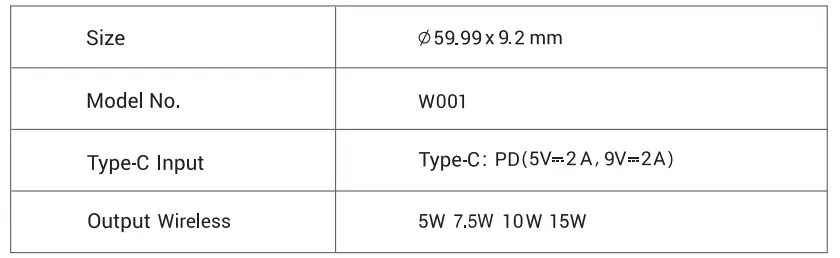 MYAO W001 Magnetic Wireless Charger fig1
