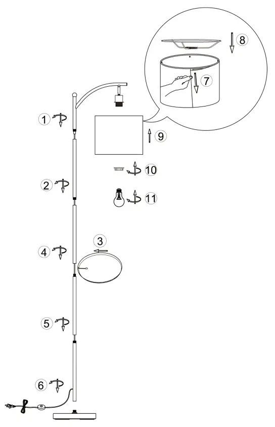 MOFFE MF18559 XIII Floor Lamp - Installation