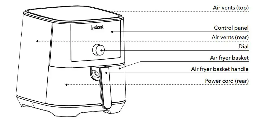 Instant B07VHFMZHJ 6 Quart Air Fryer User Manual - Air fryer
