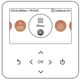 LG MFL68026705 Air To Water Heat Pump - Menu screen