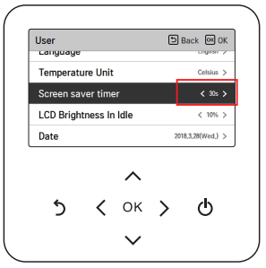 LG MFL68026705 Air To Water Heat Pump - Setting screen