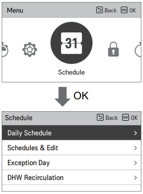 LG MFL68026705 Air To Water Heat Pump - schedule