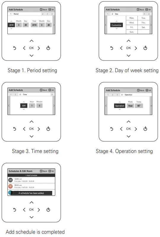 LG MFL68026705 Air To Water Heat Pump - stage in Add schedule