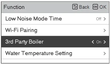 LG MFL68026705 Air To Water Heat Pump - 3rd party boiler