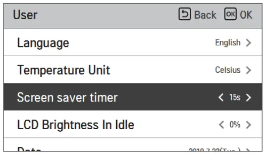 LG MFL68026705 Air To Water Heat Pump - Screen Saver Timer