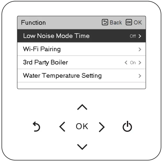 LG MFL68026705 Air To Water Heat Pump - function setting 1