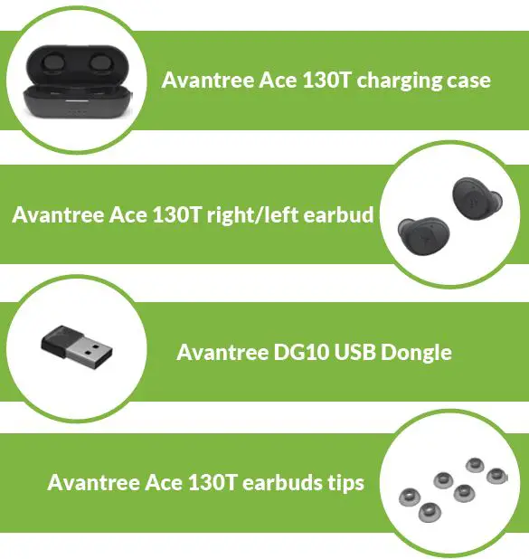 Avantree BTHT-TW130T Ace 130T Wireless USB Adapter Earbud Set-8