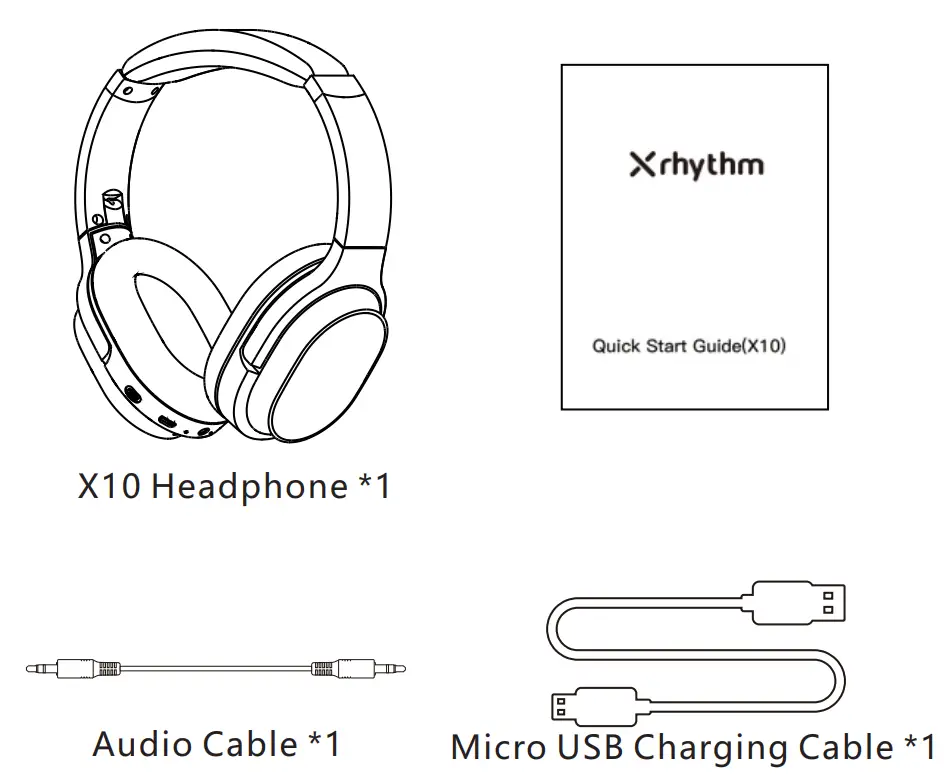 Xrhythm X10 Active Noise Cancelling Headphones - content