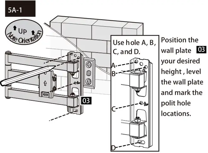 PERLESMITH Medium Full-Motion Tv Wall Mount - STEP 5A.1