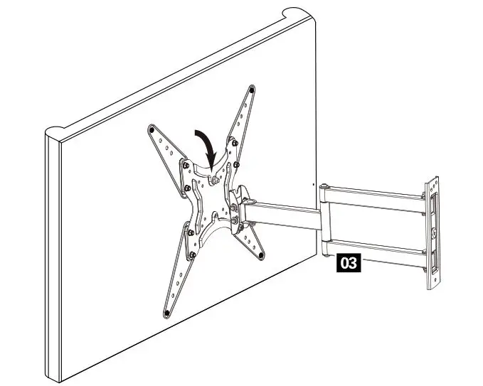PERLESMITH Medium Full-Motion Tv Wall Mount - STEP 6.2