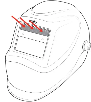 ozito ADWH 011 Auto Darkening Welding Helmet - Solar Panel