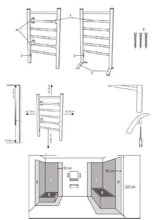 somogyi FTW 2 Heat Electric Towel Dryer 1
