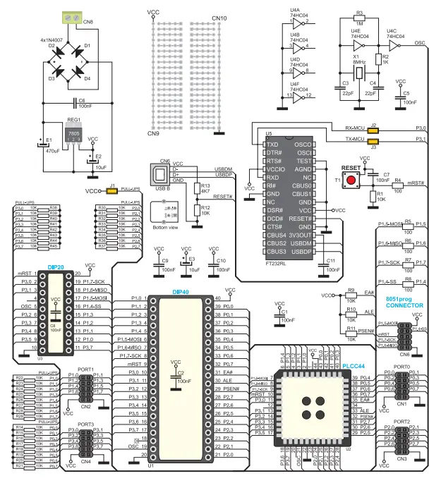 MikroE 8051-Ready Additional Board - fig 1