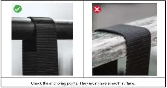 HYPERgym x9283 Gymnastic Rings - anchoring points