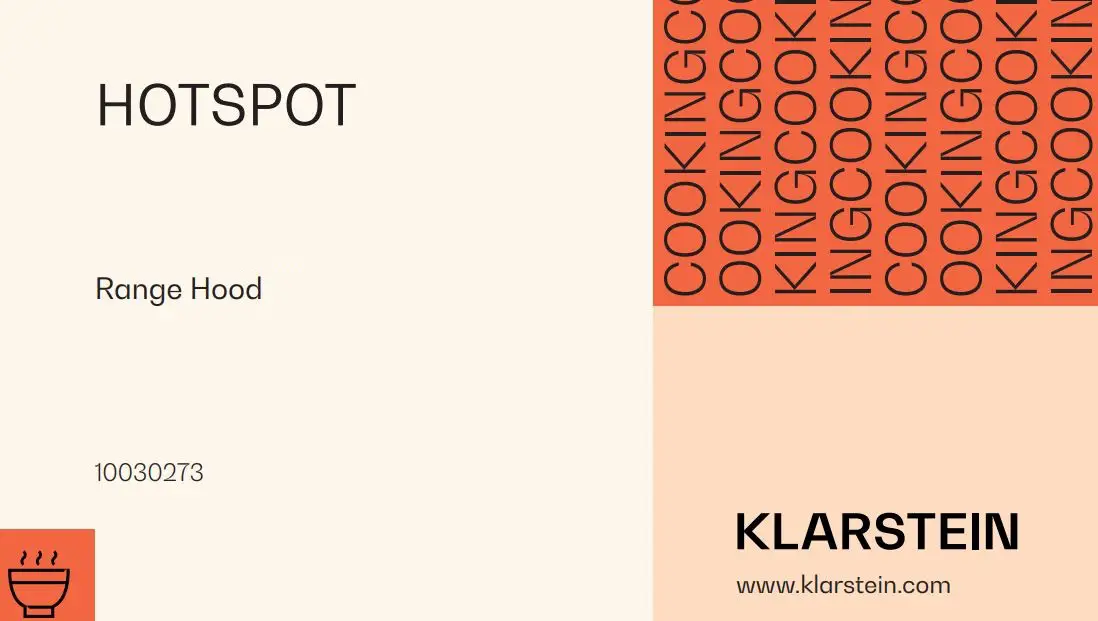 KLARSTEIN 10030273 Hotspot Cooker Exhaust Hood Instruction Manual