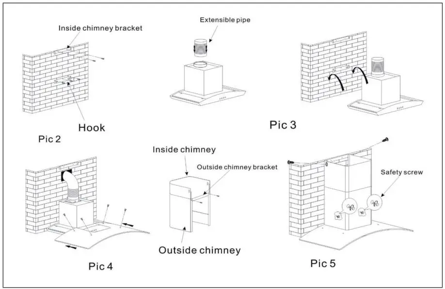 KLARSTEIN 10030273 Hotspot Cooker Exhaust Hood Instruction Manual - INSTALLATION