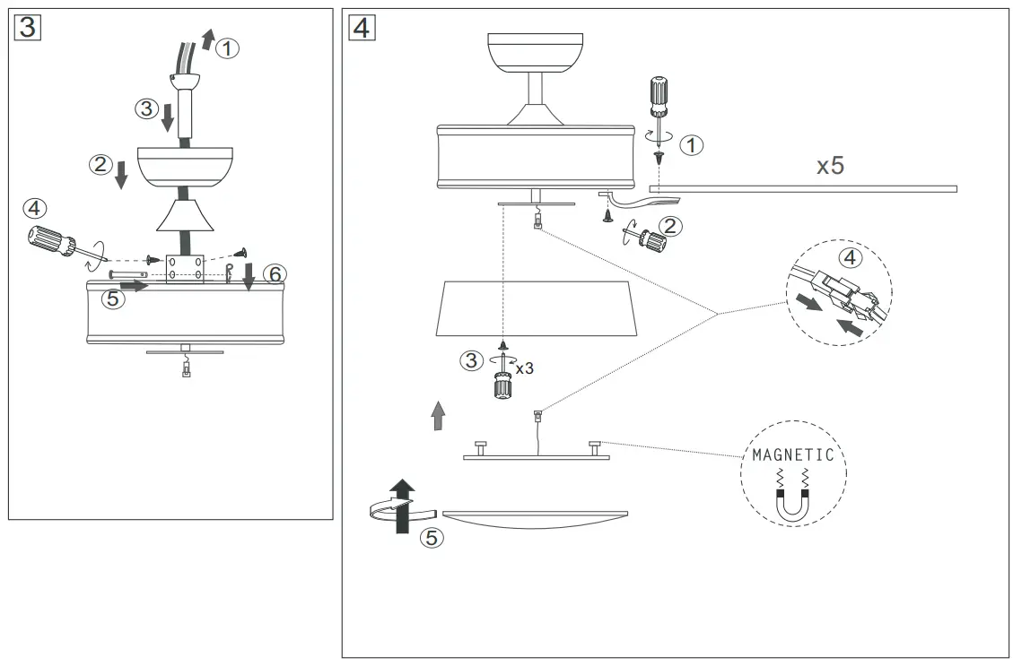 BELIANI 4808G Ceiling Fan with Light Gold BORMEJO -fig3