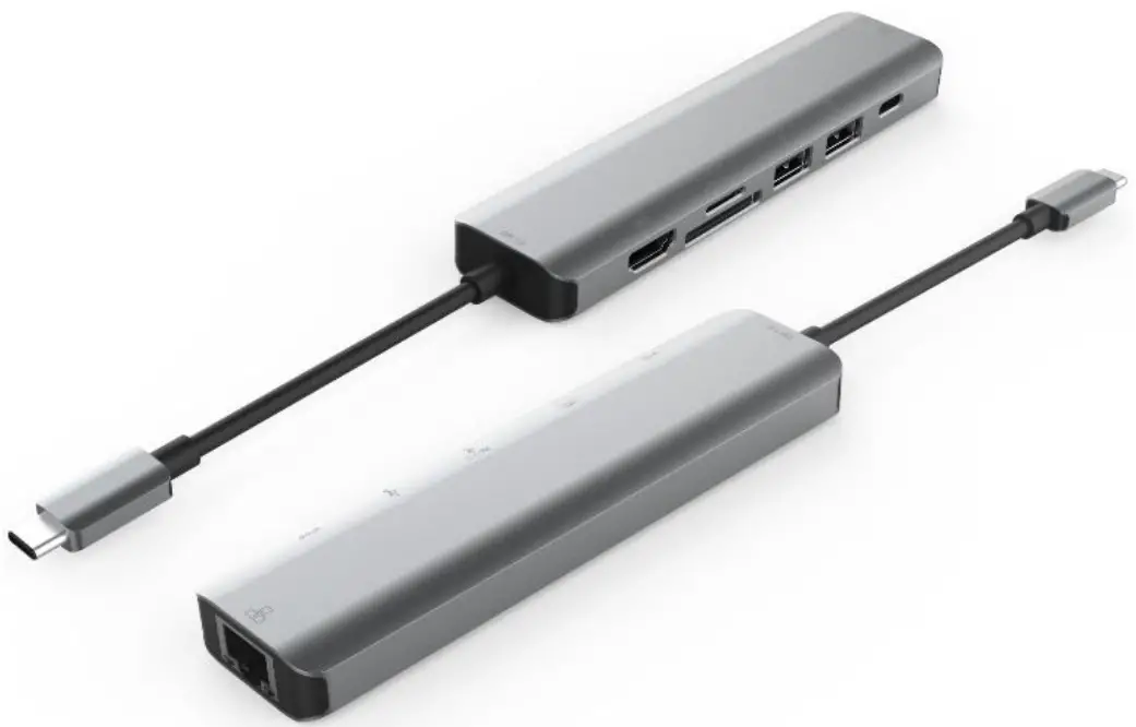 DD0003 USB C Hub Multiport Adapter Dockteck 7-in-1 USB-C Hub